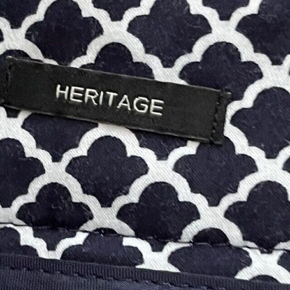 Talbots Heritage Navy Scallop Pattern Ankle Pant Size 8 - Picture 6 of 9